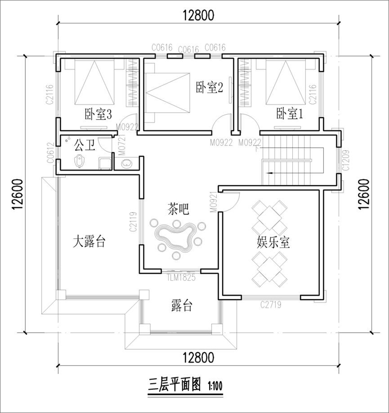 三层平面图