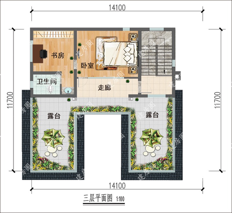 三层平面设计图纸
