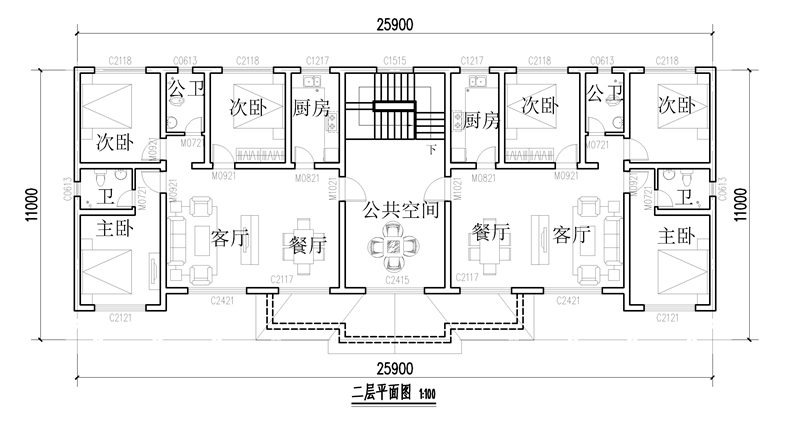 二层平面布局图