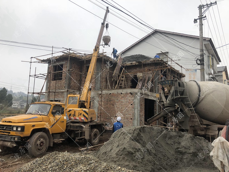 自建房屋面浇筑