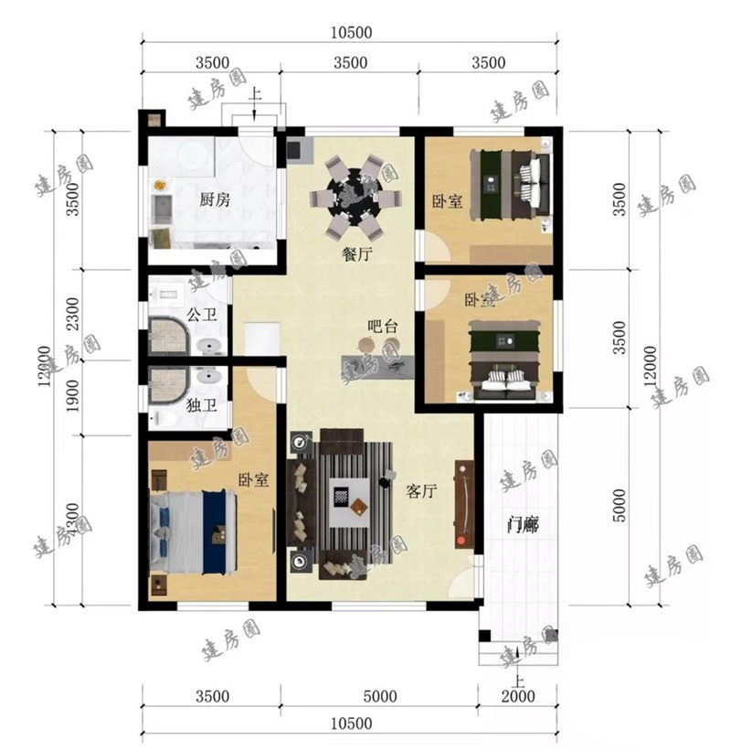 一层自建房平面图