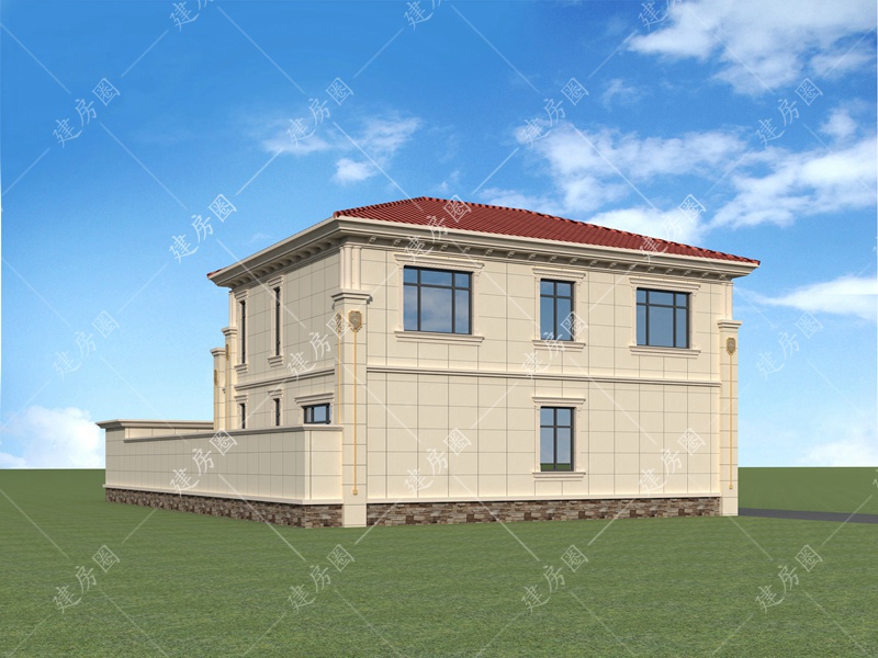 农村二层自建房别墅设计效果图