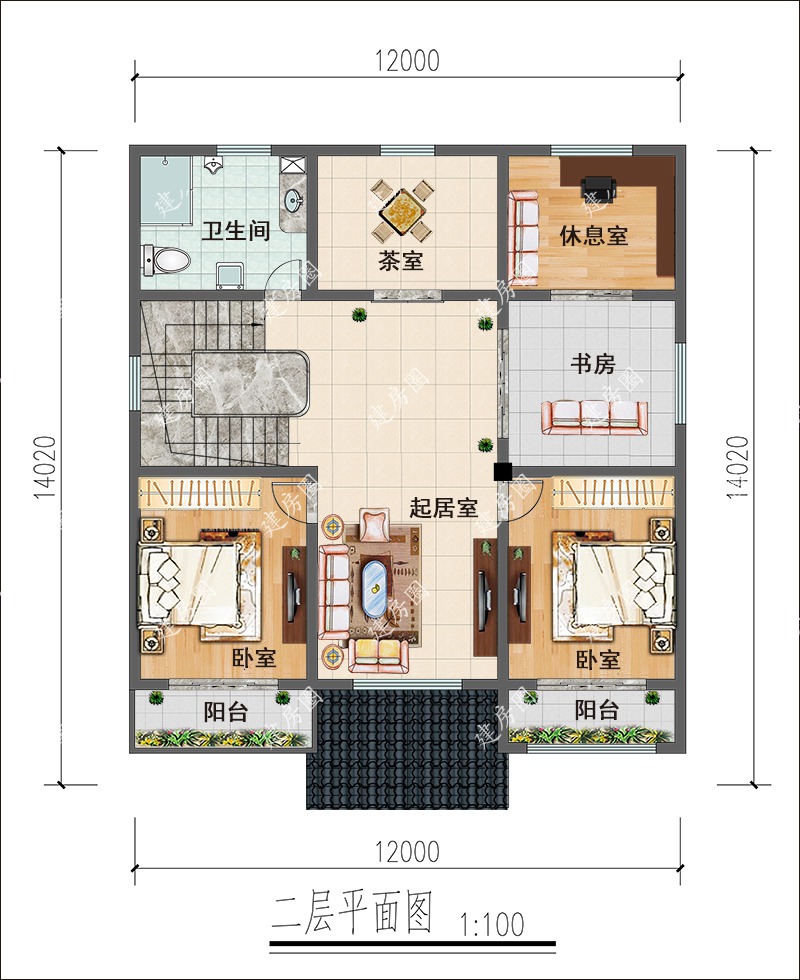 农村二层建房设计外观图片