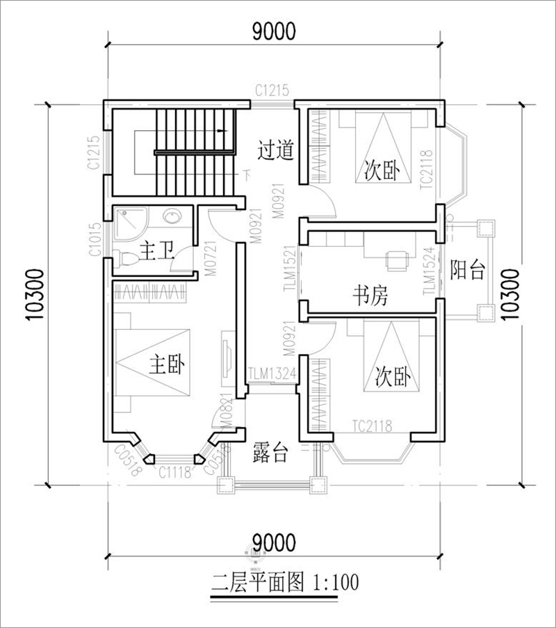 二层平面布局图