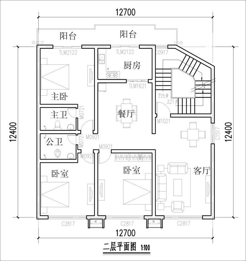 二层平面布局图
