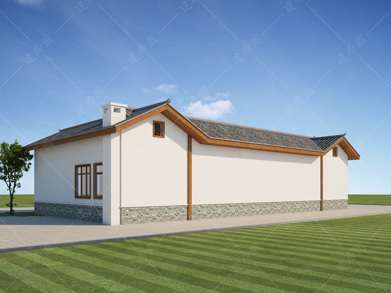 农村一层自建房外观图片
