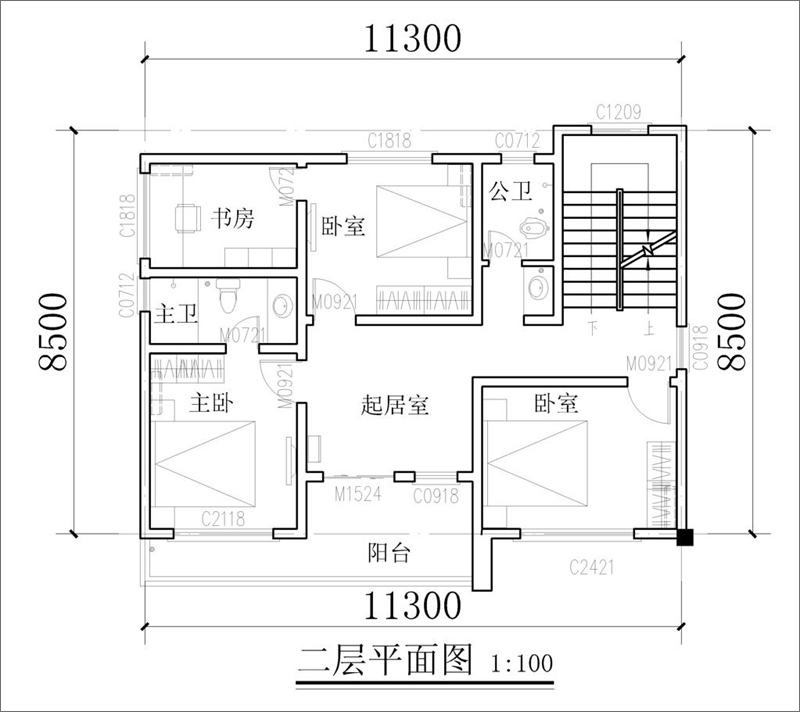 二层平面布局图