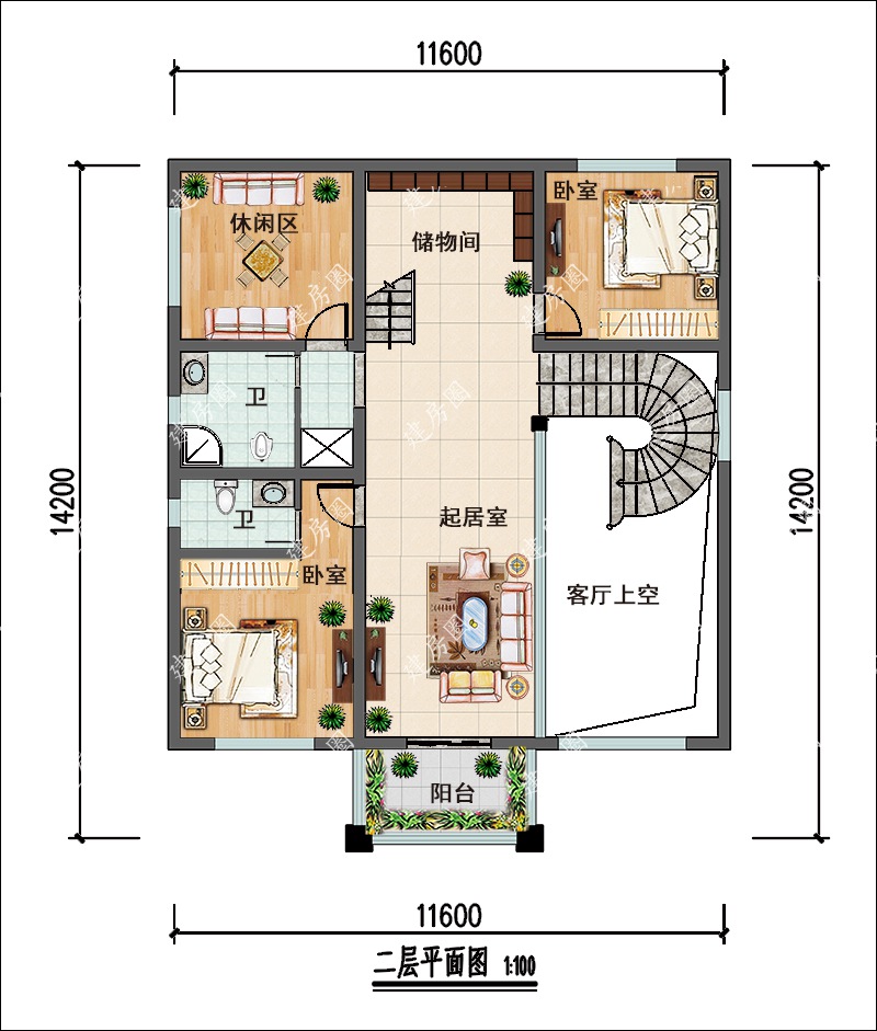 二层平面布局图