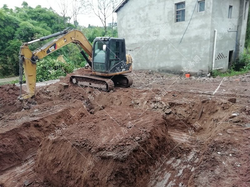 自建房基础开挖