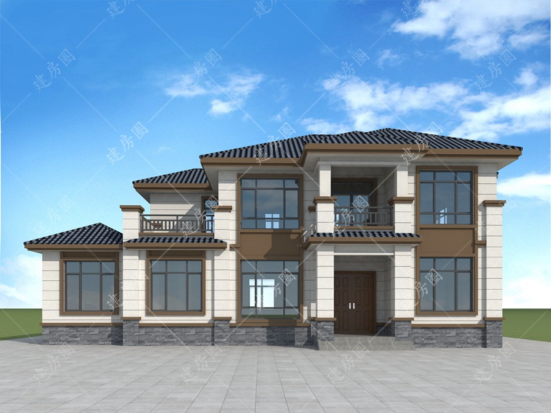 农村二层自建房设计效果图