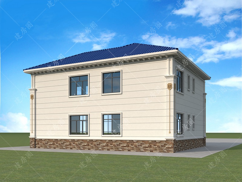 15X13米农村二层自建房外观图片