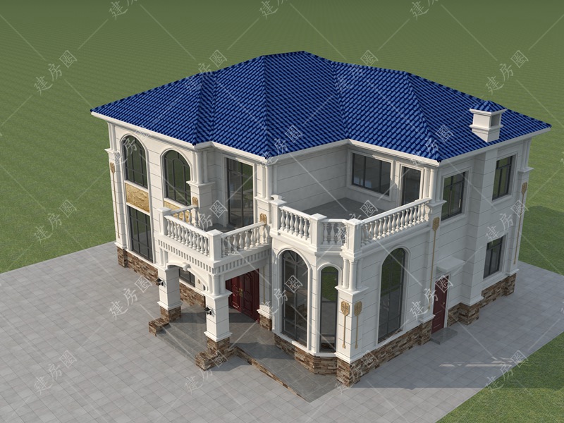15X13米农村二层自建房图片