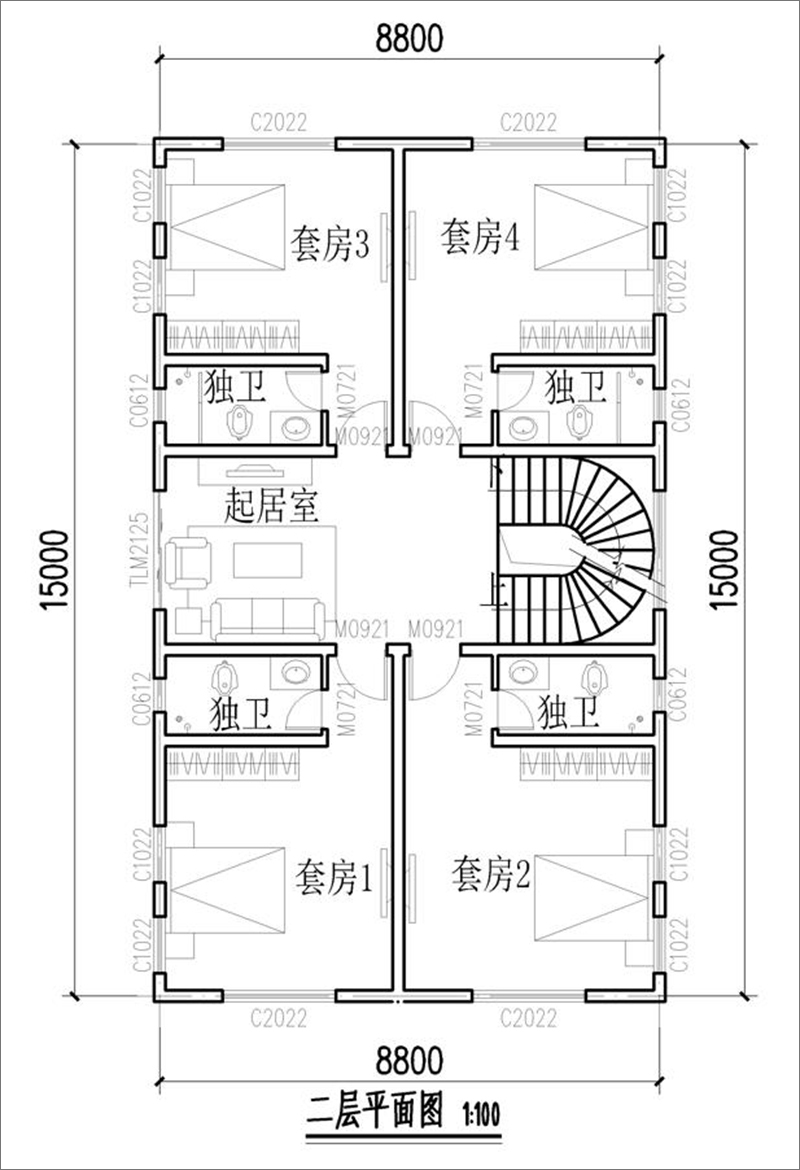 二层平面布局图