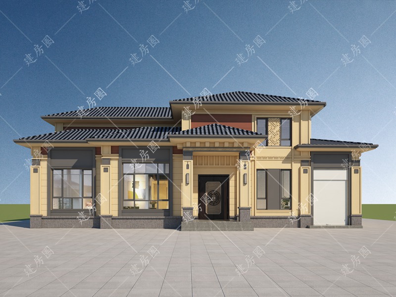 农村自建房二层别墅效果图