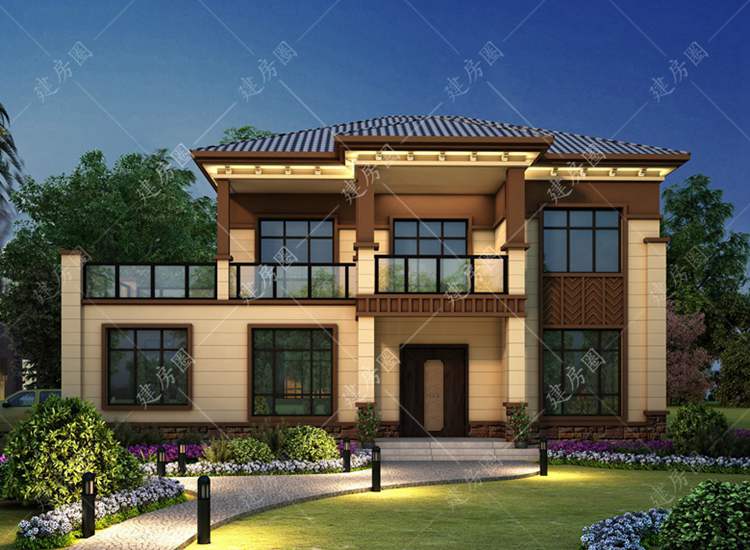 张家界农村自建房二层别墅设计图-张家界自建别墅施工队