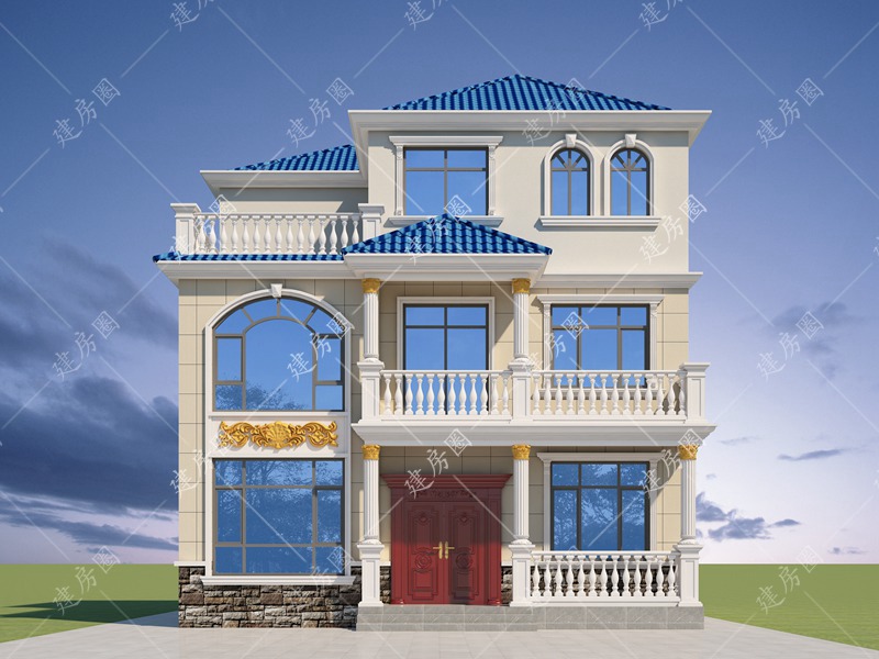 10x11米三层自建房外观图片
