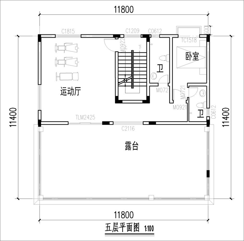 自建房五层设计平面图