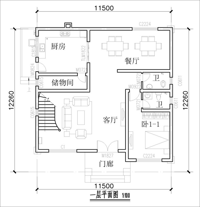 一层平面布局图
