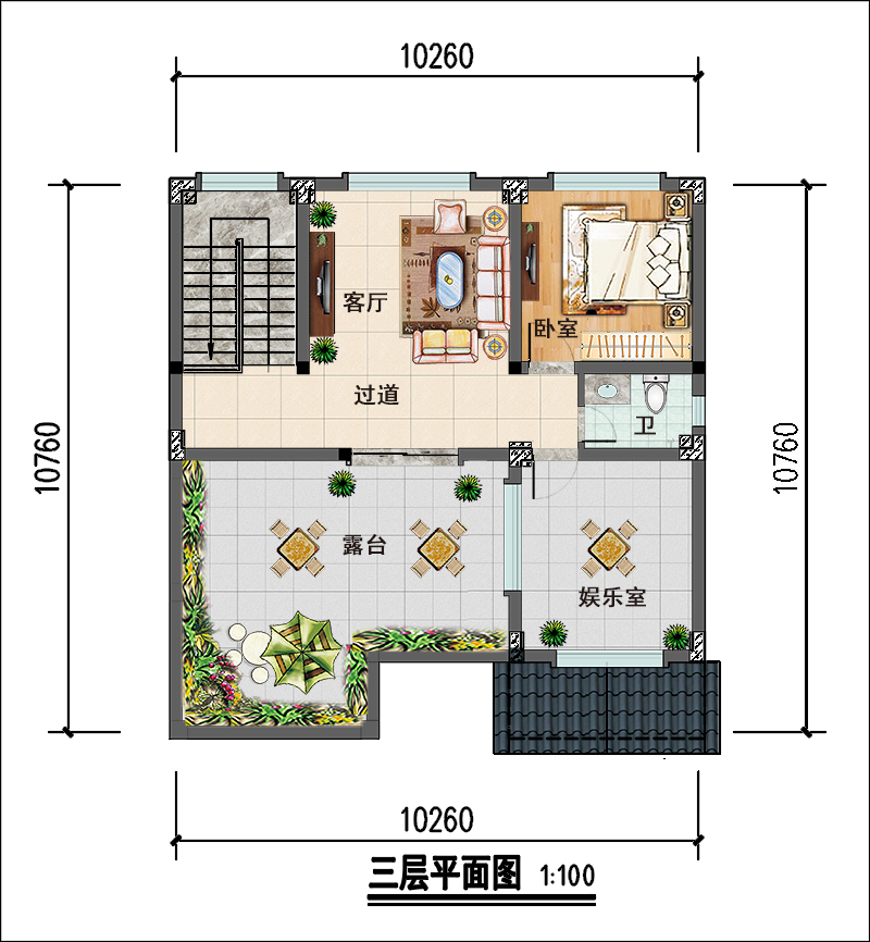 三层平面布局图