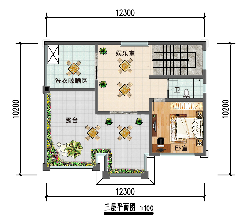 三层平面布局图