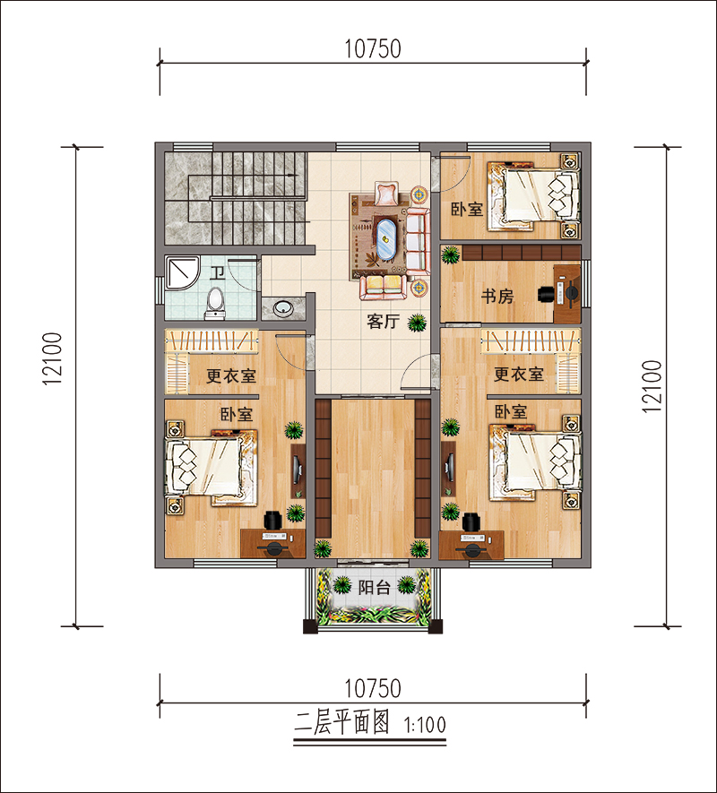 二层平面布局图