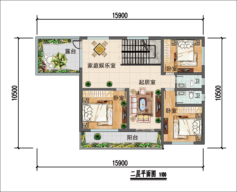 二层平面布局图