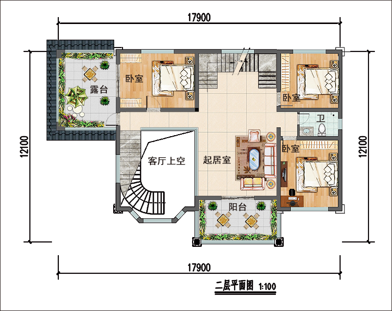 二层平面布局图