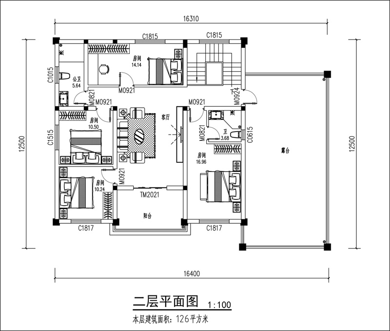 二层平面布局图
